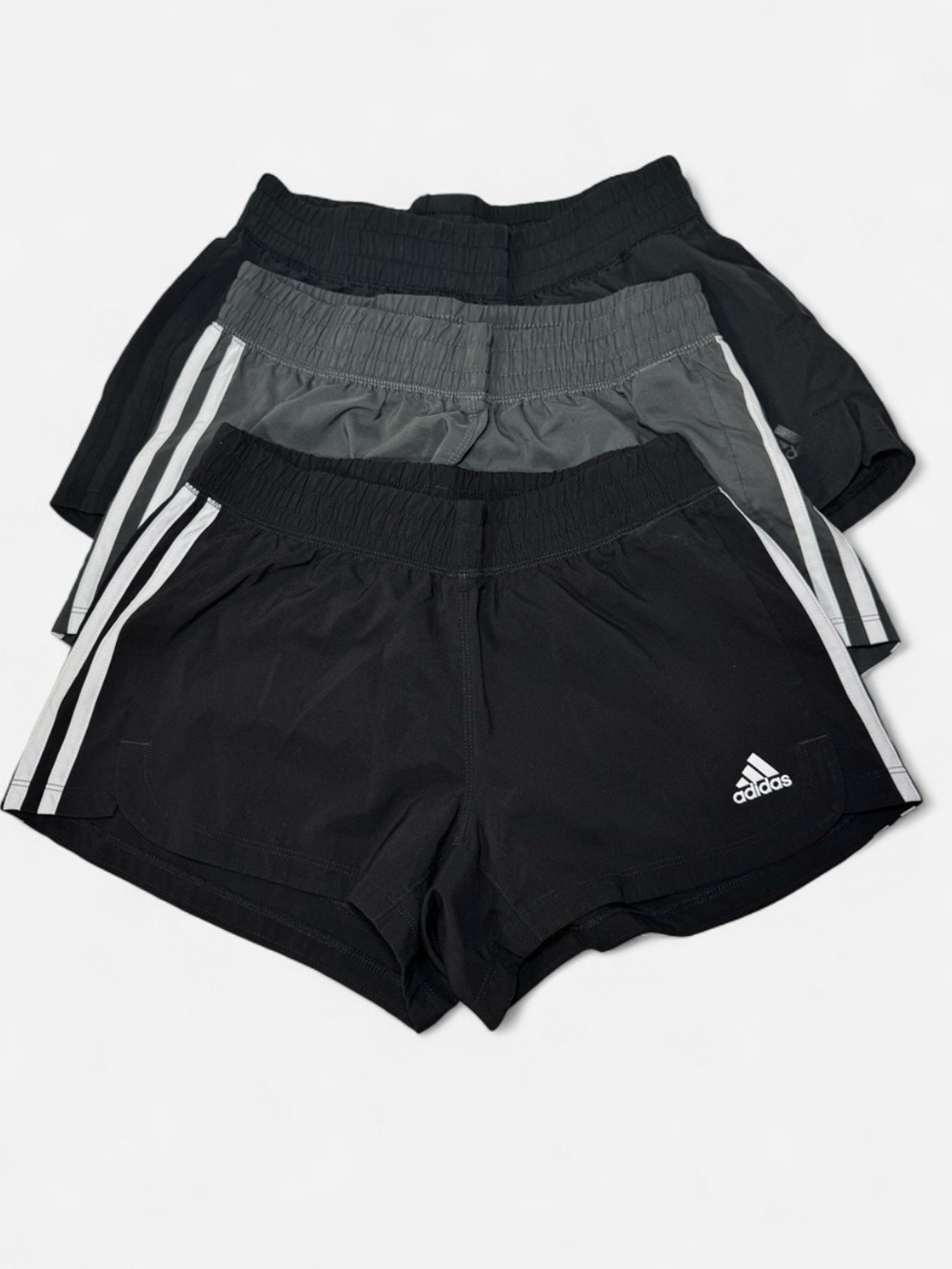 Lot of 3 Adidas AEROREADY 3-Stripes Athletic Running Shorts - Women Size XS